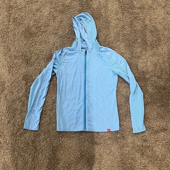 HUK Lightweight Blue Full-Zip with Hood - Picture 1 of 6